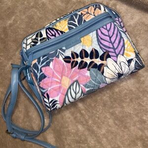 Vera Bradley Blue and Pink Floral Purse